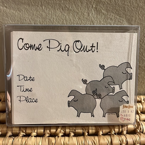 2 Vintage Invitations “Come Pig Out” &“Join Us For Cocktails” - Picture 2 of 7
